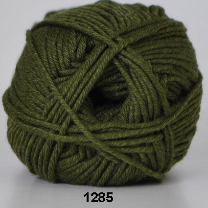 Merino Cotton  Mørkegrøn  50    Nr  1285
