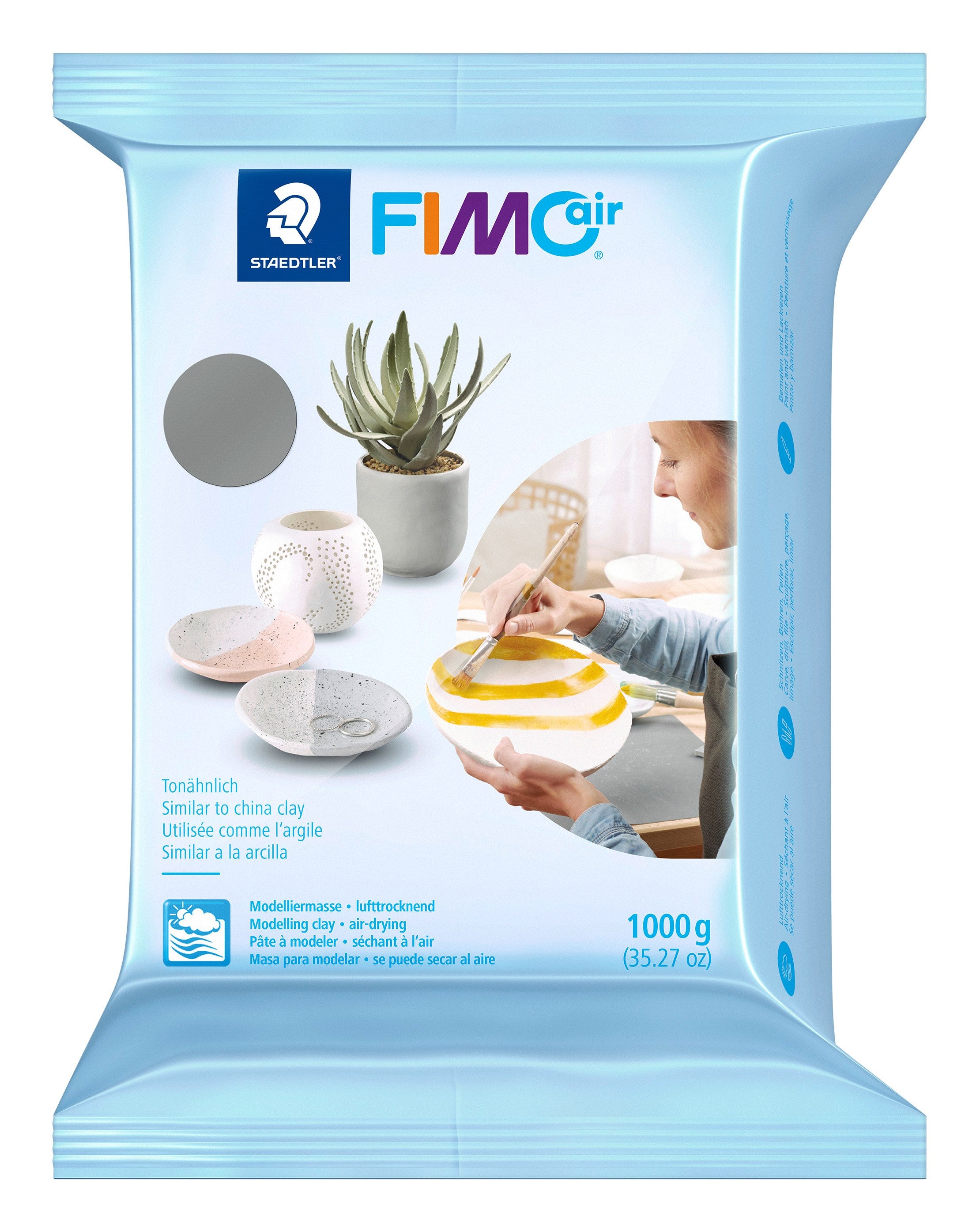 Modeller Fimo Air 1000g Grå