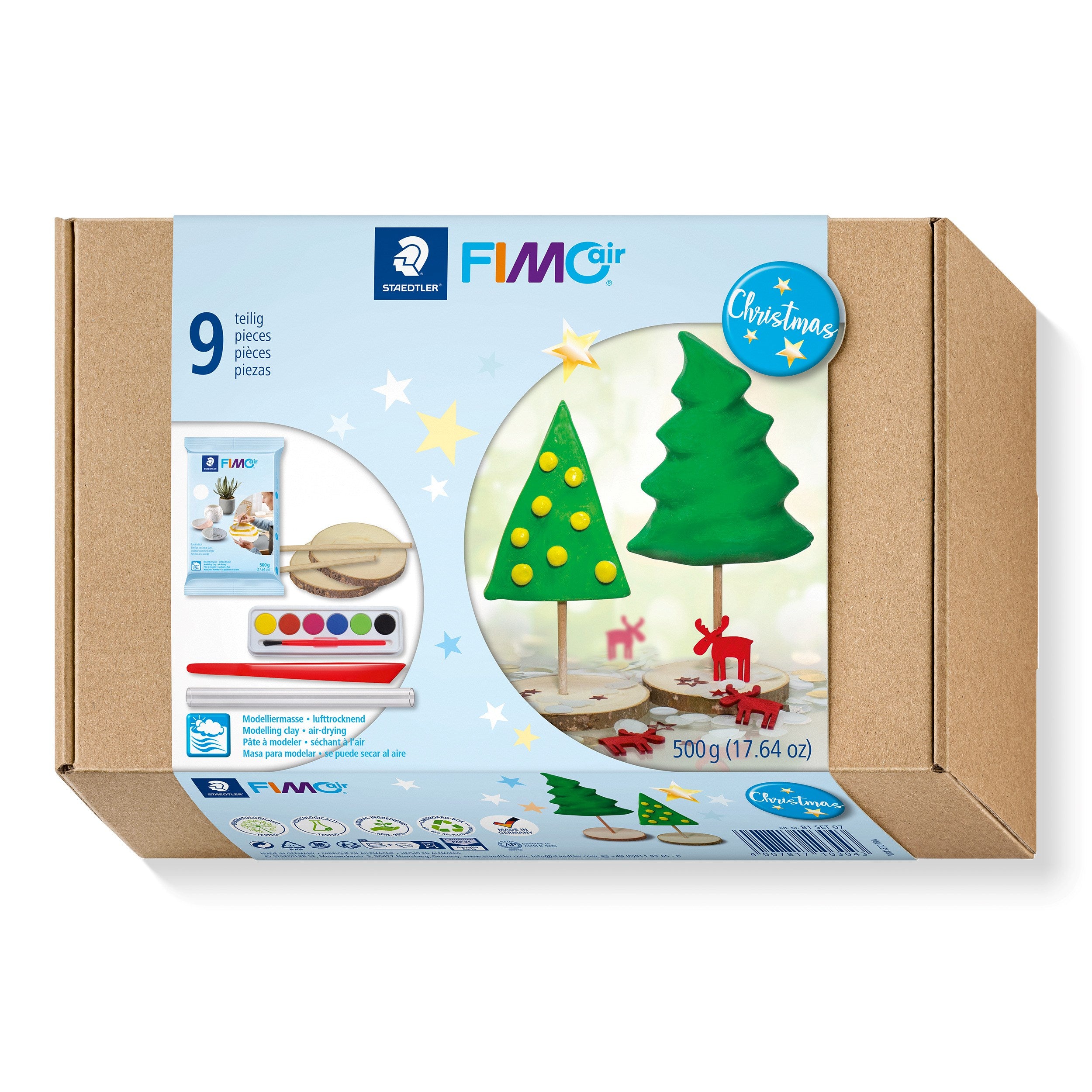 Modeller Fimo Air Mixed Sæt Jul
