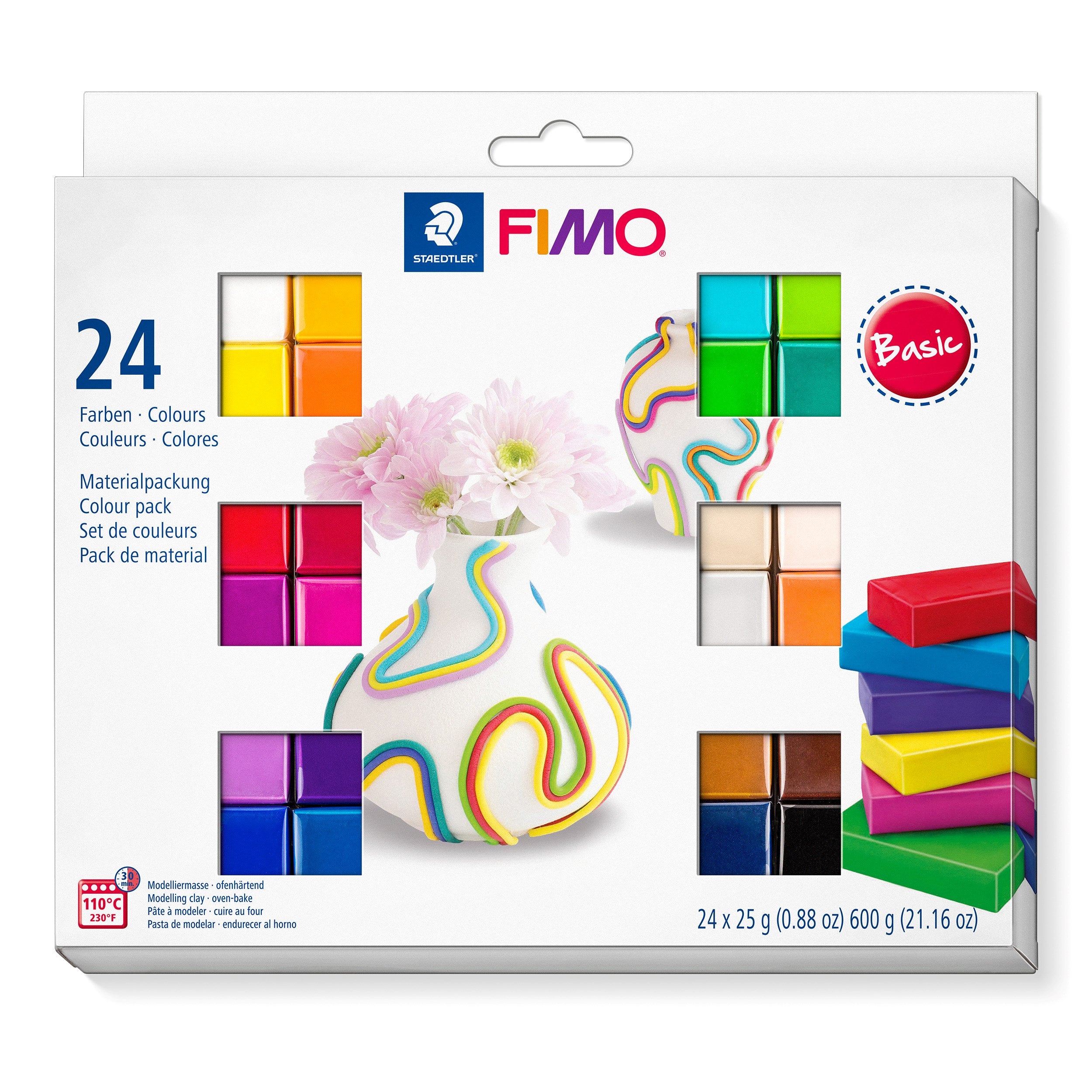 Modeller Fimo Soft Basic 24x25g Ass  24