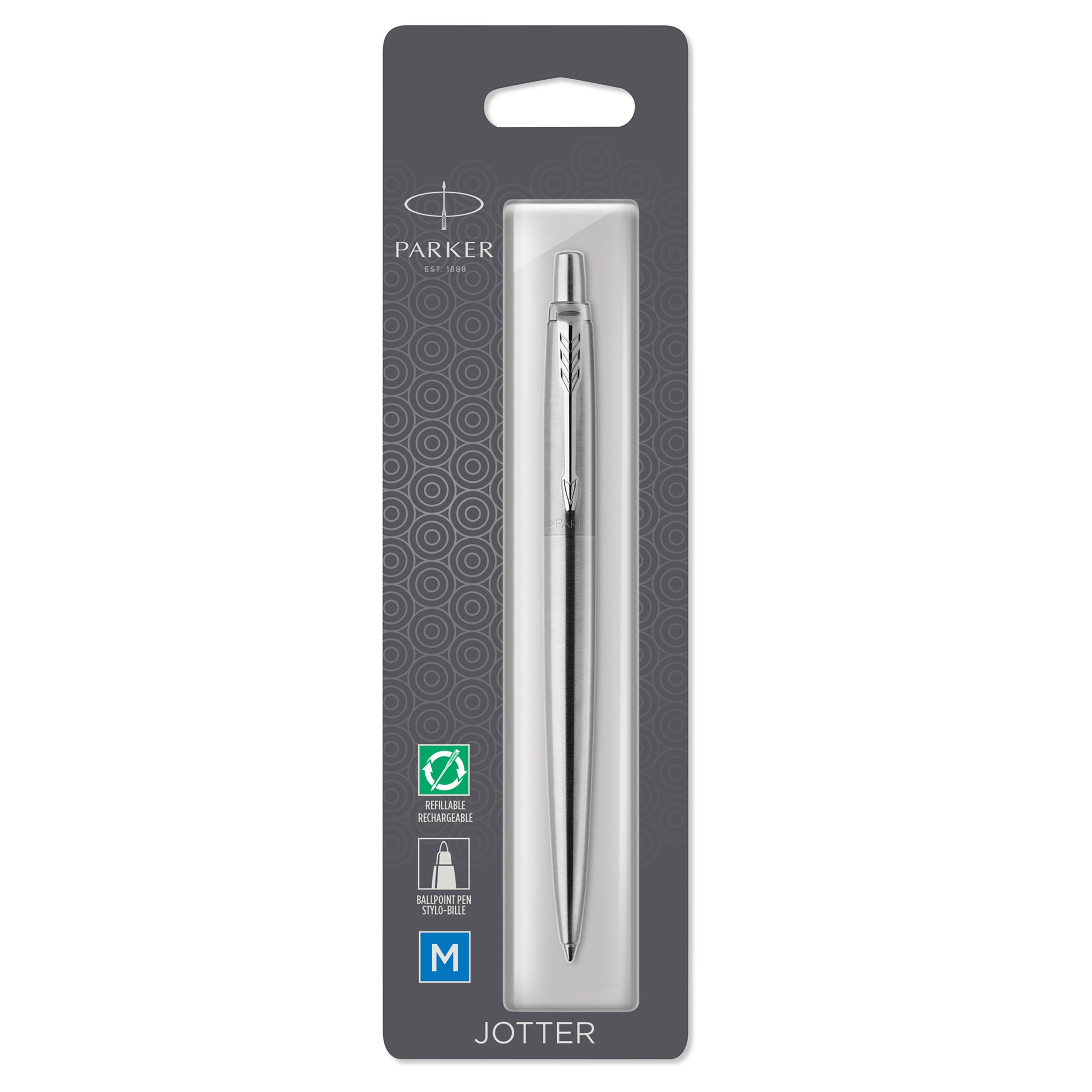 Parker Kuglepen Jotter 77  Recycled Blist Sølv