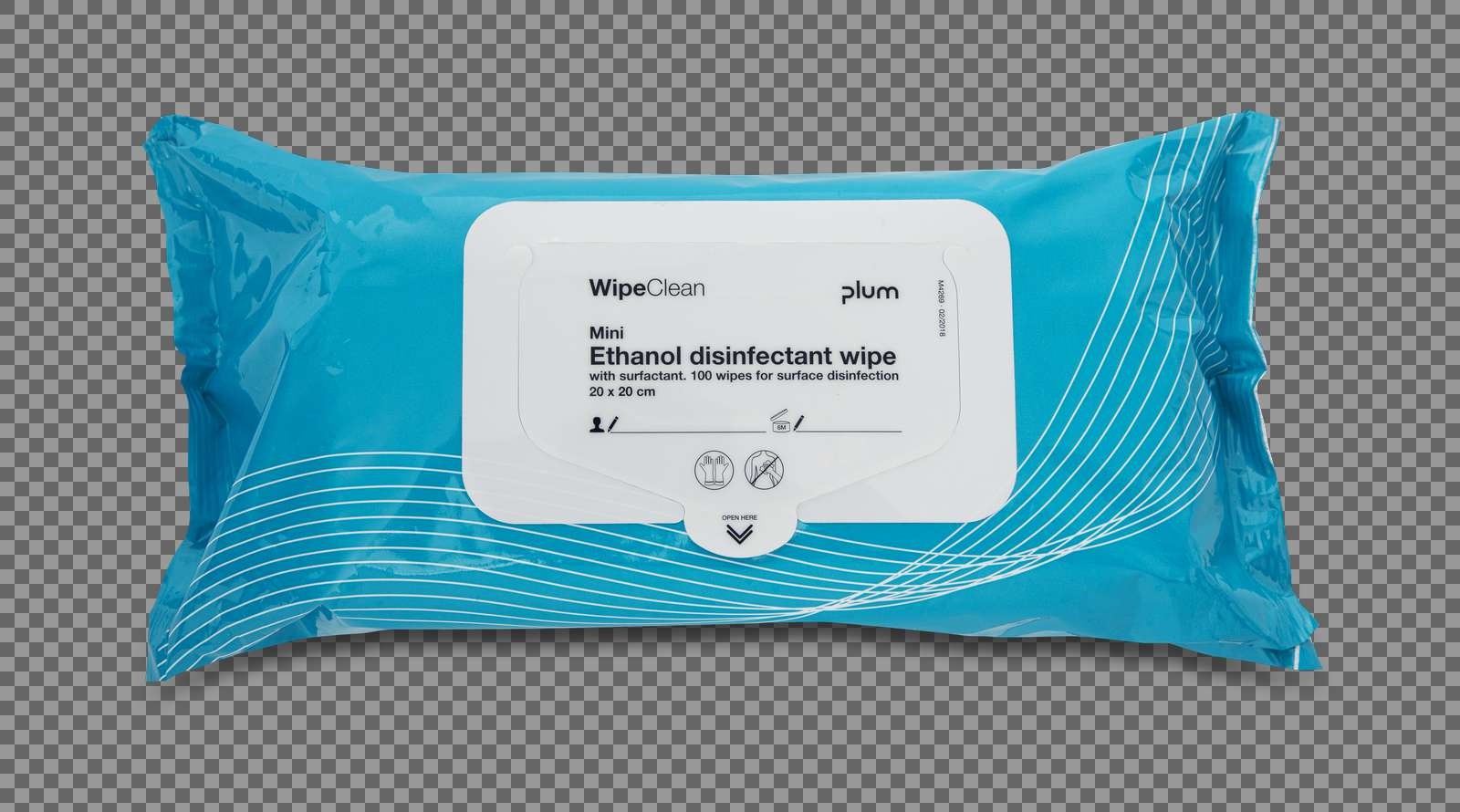 Plum Wipeclean Ethanol Disinf  80    Tensid  Mini 100 Wipes