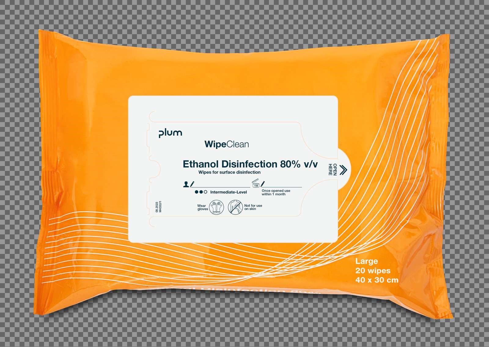 Plum Wipeclean Ethanol Disinfection 80  Large 20 Stk