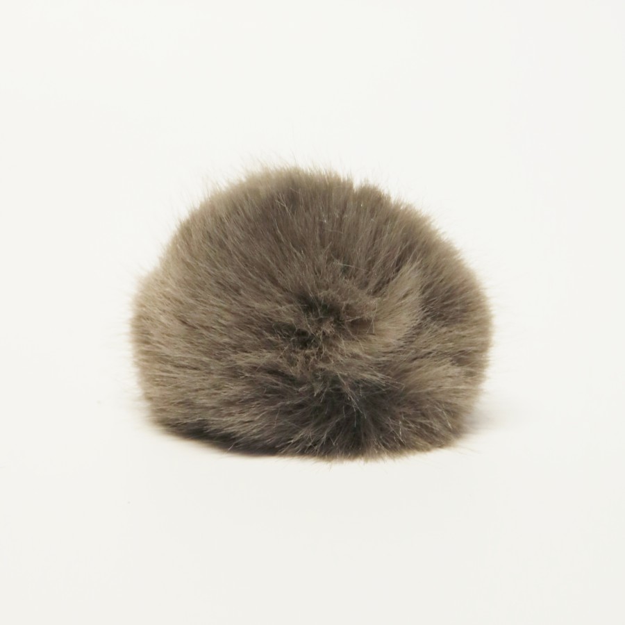 Pompon  Poly-akryl  80 Mm  Grå