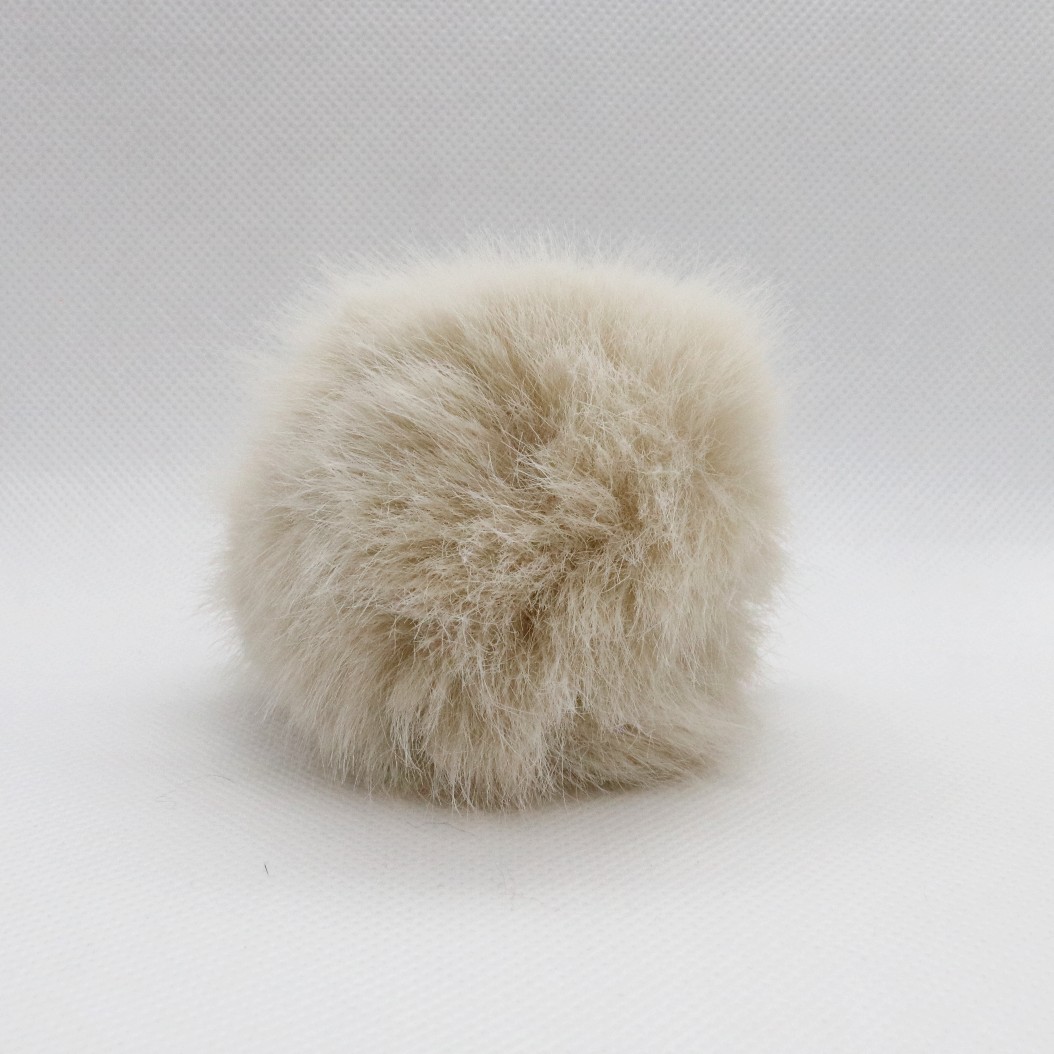 Pompon  Poly-akryl  80 Mm  Lys Brun