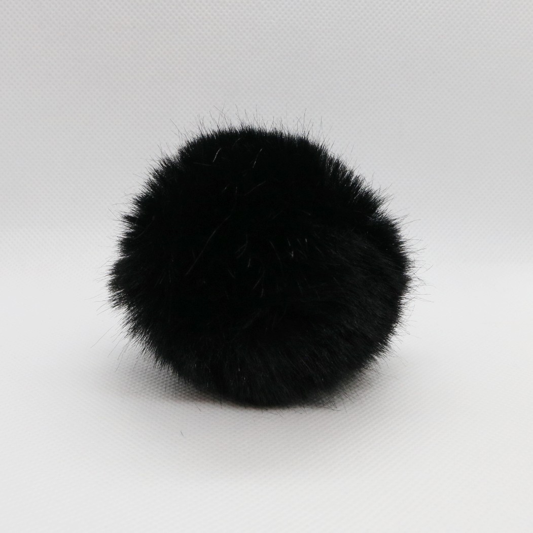 Pompon  Poly-akryl  80 Mm  Sort
