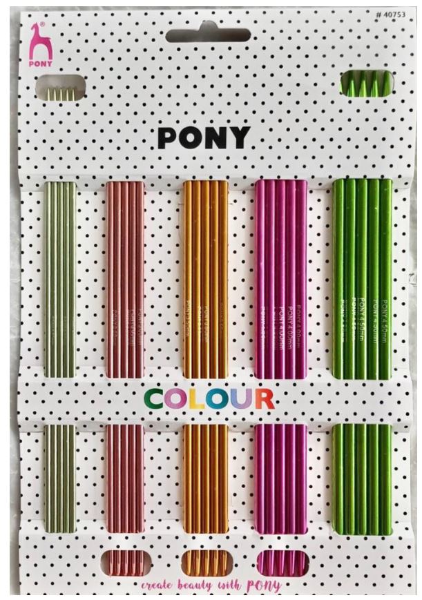 Pony Strømpepindesæt Color  20 Cm    Sæt