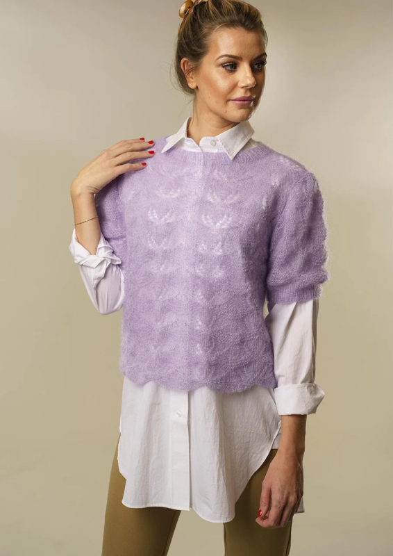 Quot Bluse Med Hulmønster Quot  Mayflower 1829   Xx  Super Kid Silk  Fra Mayflower