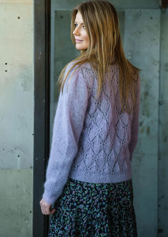 Quot Cardigan Med Hulmønster Quot  Mayflower 1784   Xx  Super Kid Silk  Fra Mayflower