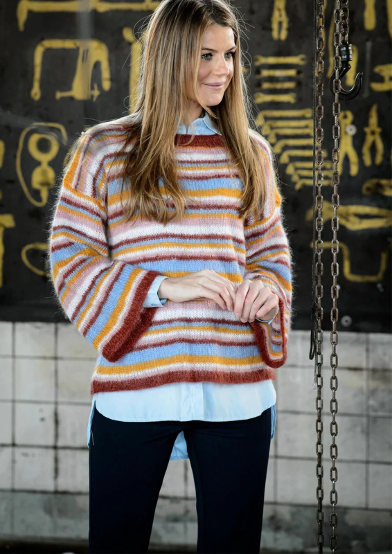 Quot Stribet Sweater Quot  Mayflower 1778   Xxx  Super Kid Silk  Fra Mayflower