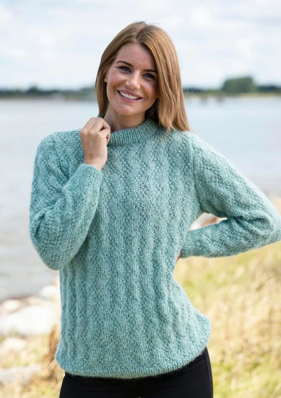 Quot Sweater Med Ret Vrangmønster Quot  Mayflower 1751   Xx  Mayflower Easy Care Og Kid Silk  Fra Mayflower