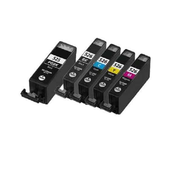 Rabat Sæt  Canon Pgi-525   Cli-526   Farver Pbk-bk- - -  Kompatibel Pgi-525 59 Ml