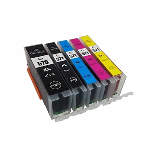 Rabat Sæt  Canon Pgi-570    Cli-571    Farver Pbk-bk- - -  Kompatibel Pgi-570  76 Ml