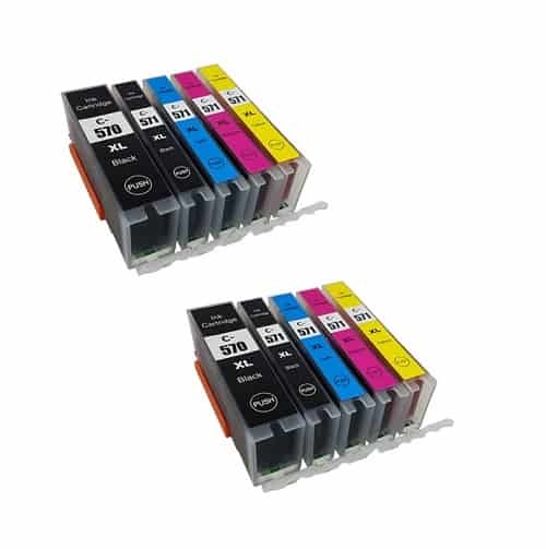 Rabat Sæt  Canon Pgi-570    Cli-571        Farver Pbk-bk- - -  Kompatibel Pgi-570  152 Ml