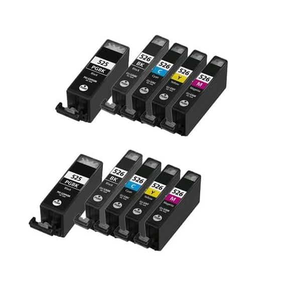 Rabat Sæt  Canon Pgi-525   Cli-526       Farver Pbk-bk- - -  Kompatibel Pgi-525 118 Ml
