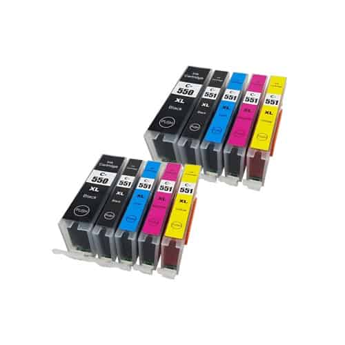 Rabat Sæt  Canon Pgi-550    Cli-551        Farver Pbk-bk- - -  Kompatibel Pgi-550  154 Ml