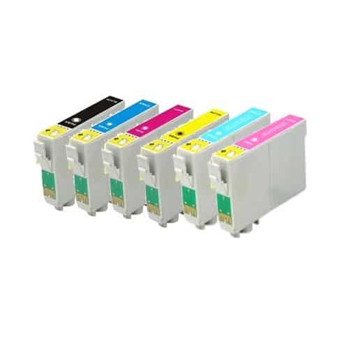 Rabat Sæt  Epson T0791 T0796   Farver Bk- - -  Lc-lm Uoriginal -t0791 90 Ml