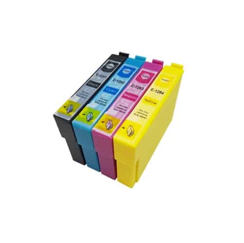 Rabat Sæt  Epson T1281 T1284   Farver Bk- - -  Uoriginal -t1281 37 Ml