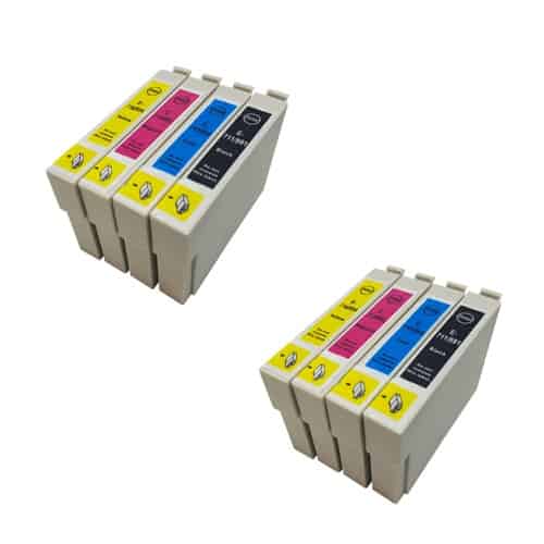 Rabat Sæt  Epson T0711 T0714       Farver Bk- - -  Uoriginal -t0711 96 Ml