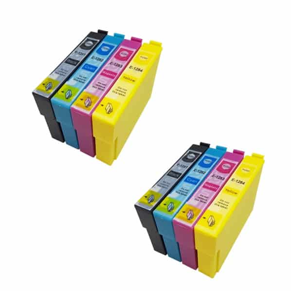 Rabat Sæt  Epson T1281 T1284       Farver Bk- - -  Uoriginal -t1281 74 Ml