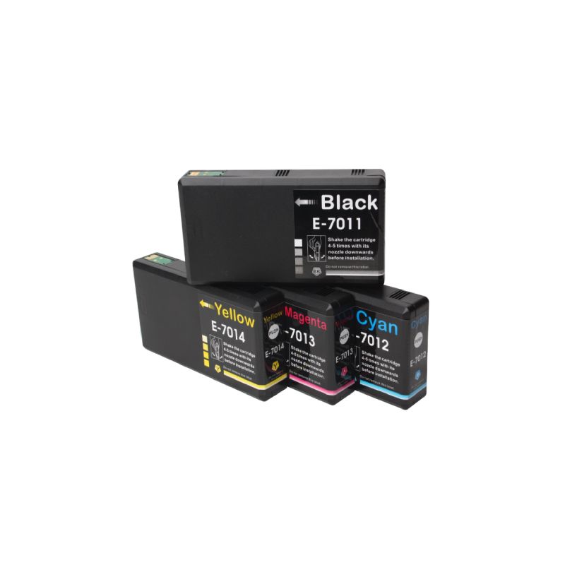 Rabat Sæt  Epson T7011-t7014    Farver Bk- - -   Kompatibel  Epson T7011-t7014  207 Ml