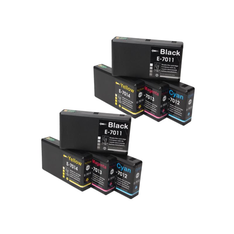 Rabat Sæt  Epson T7011-t7014    Farver     Bk- - -   Kompatibel  Epson T7011-t7014  414 Ml
