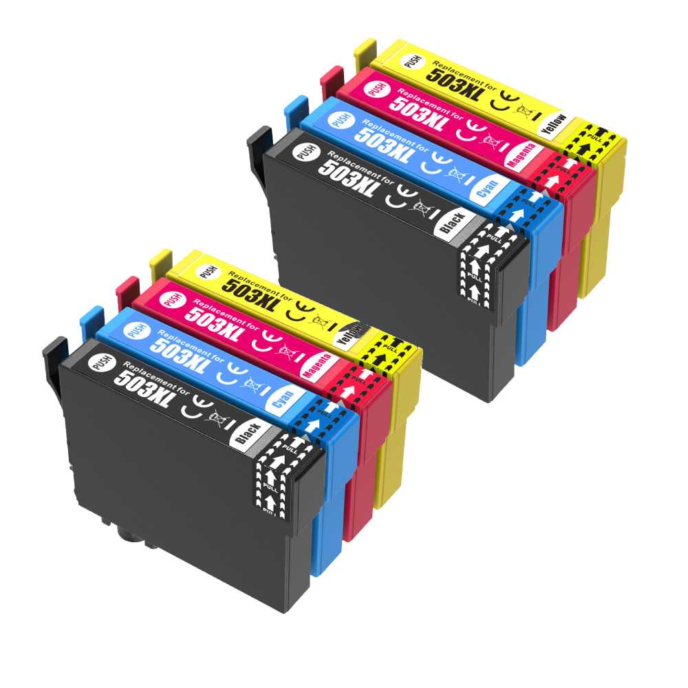 Rabat Sæt  Epson 503  2x Bk- - -  Blækpatron 108 Ml Kompatibel 8stk