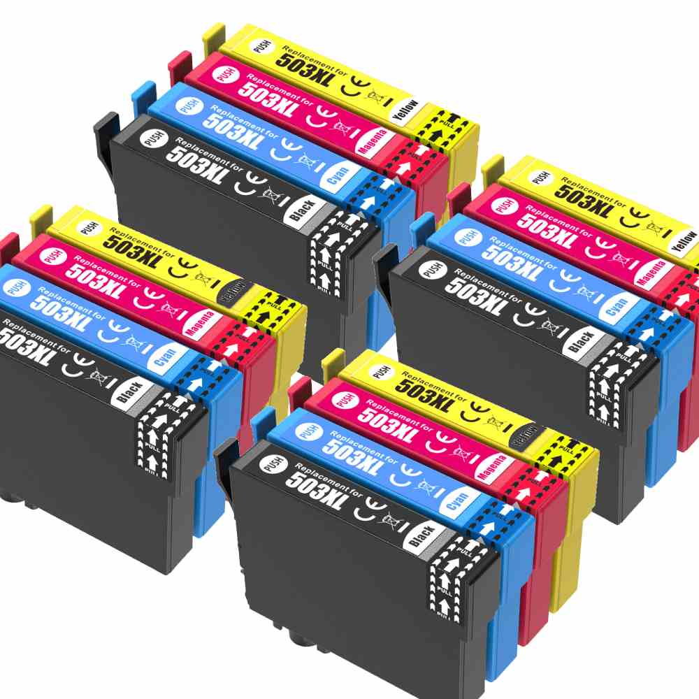 Rabat Sæt  Epson 503  4x Bk- - -  Blækpatron 216 Ml Kompatibel 16stk
