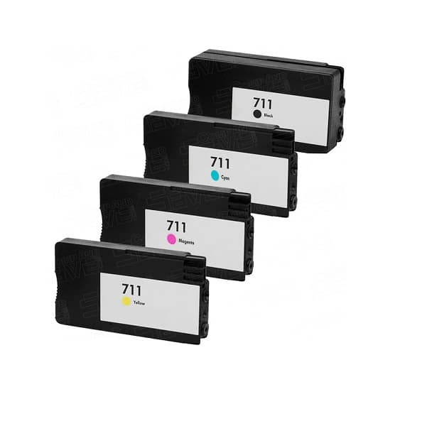 Rabat Sæt  Hp 711   Farver Bk- - -  Kompatibel 711 164 Ml