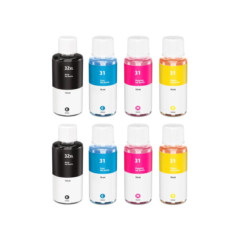 Rabat Sæt  Hp 31   Hp 32   Stk Bk- - -  Blækrefill 690 Ml Kompatibel   Farver