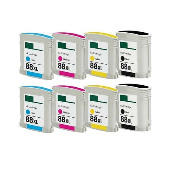 Rabat Sæt  Hp 88        Farver Bk- - -  Kompatibel 88  282 Ml
