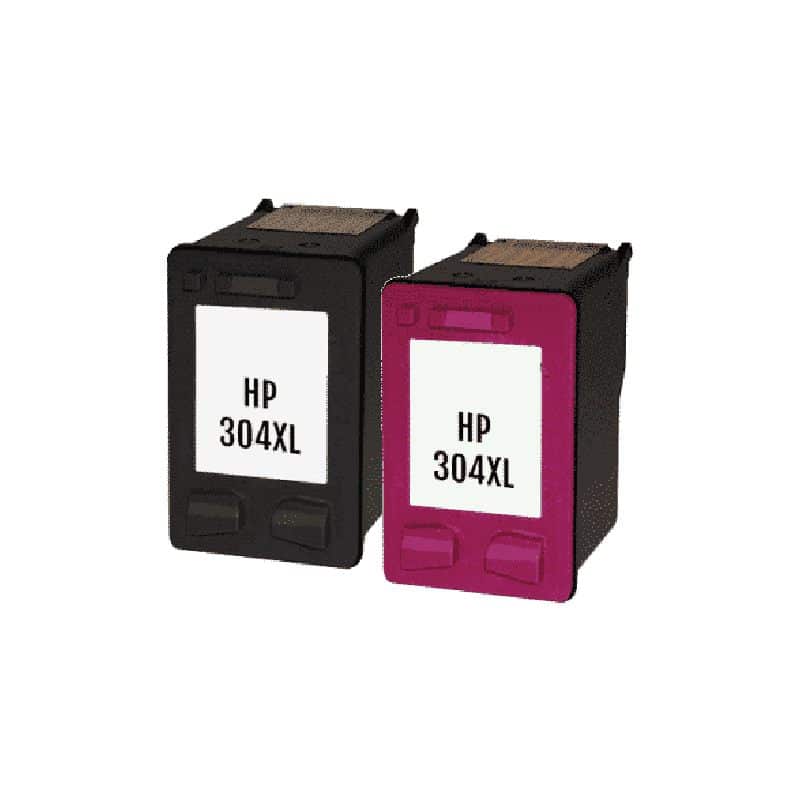 Rabat Sæt  Hp 304       Sort     Farve  Kompatibel  Hp 304    28 Ml
