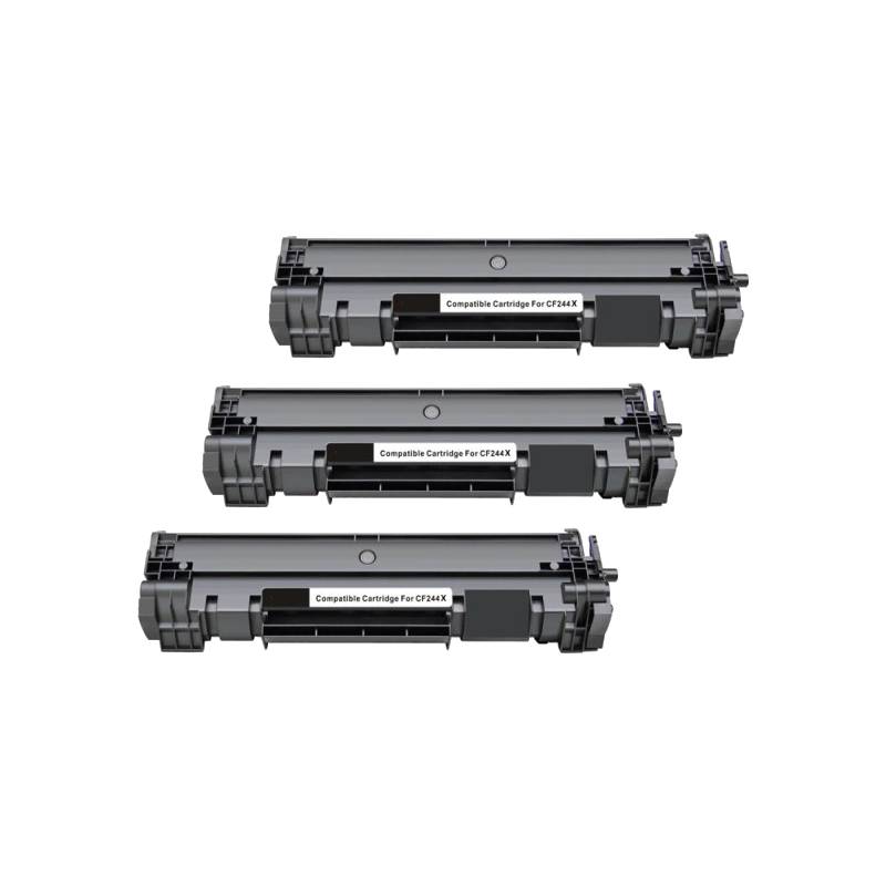 Rabat Sæt  Hp 44x  3x Sort   000 Sider Cf244x Kompatibel