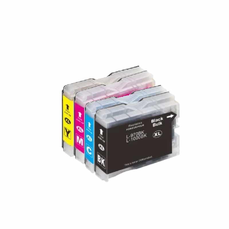 Rabat Sæt   Lc970   Farver Bk- - -  Kompatibel Brother Lc970 82 Ml
