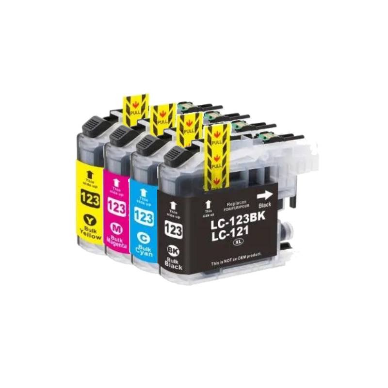 Rabat Sæt   Lc123   Farver Bk- - -  Kompatibel Brother Lc123   400 Sider