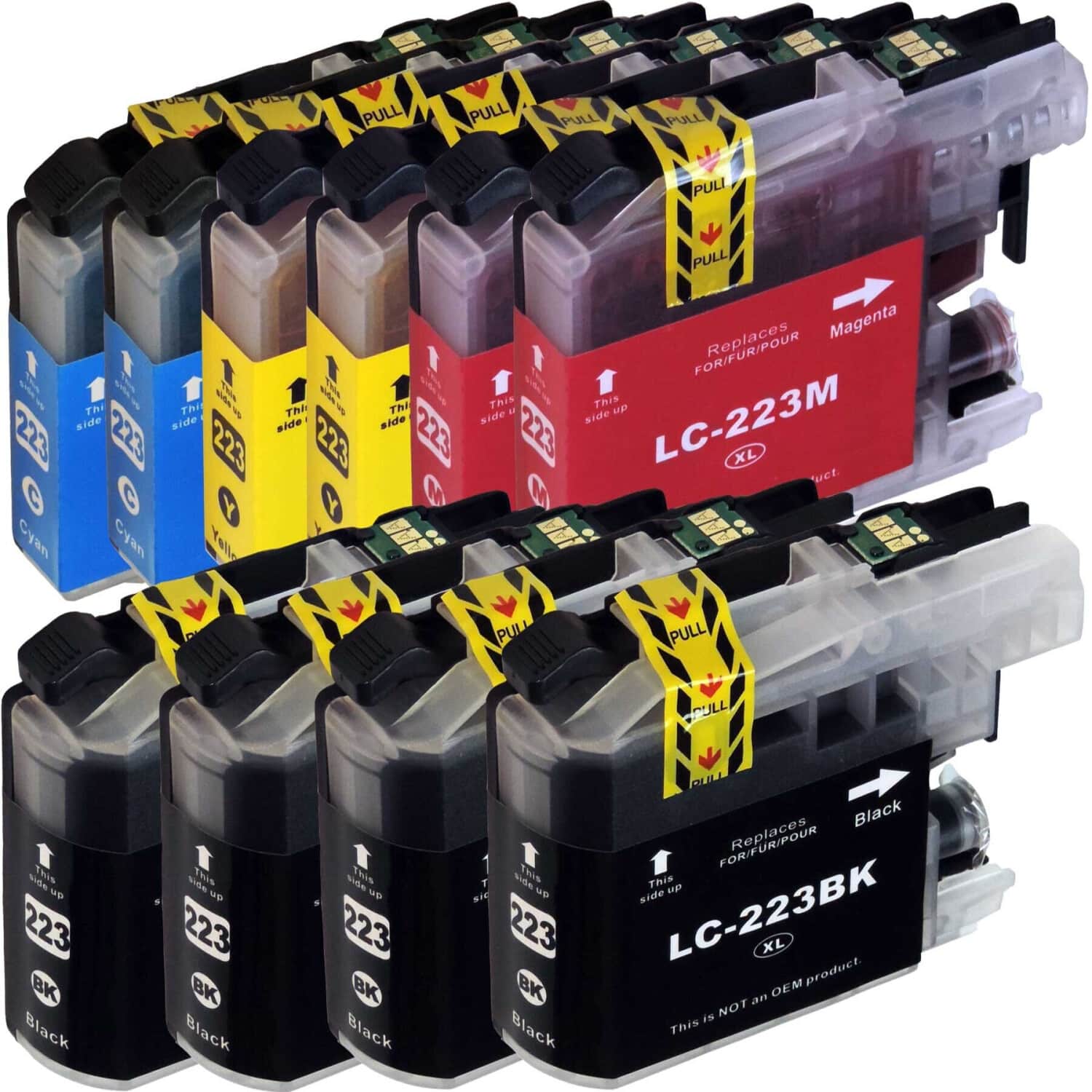 Rabat Sæt   Lc223     Bk      - -  Kompatibel Brother Lc223   500 Sider 10 Stk