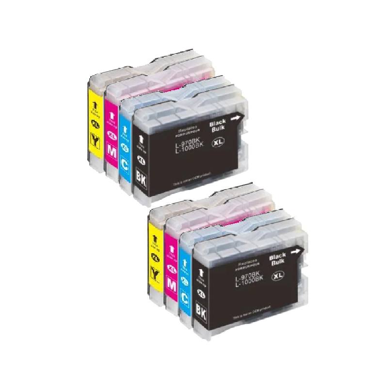 Rabat Sæt   Lc970       Farver Bk- - -  Kompatibel Brother Lc970 164 Ml