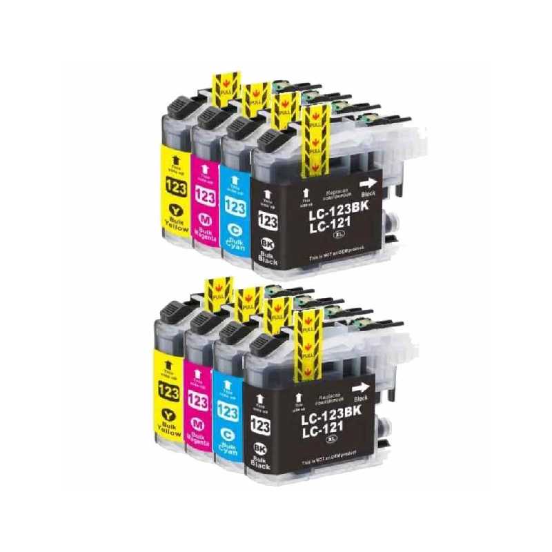 Rabat Sæt   Lc123       Farver Bk- - -  Kompatibel Brother Lc123   800 Sider