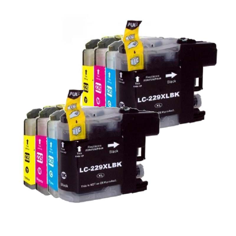 Rabat Sæt   Lc229    225        Farver Bk- - -  Kompatibel Brother Lc229    600 Sider