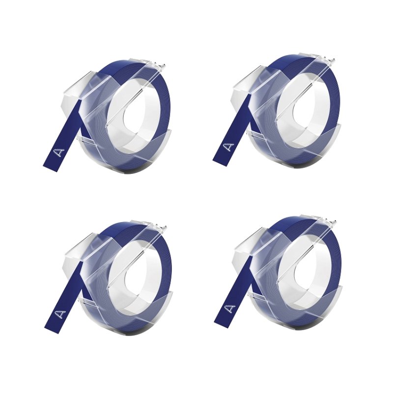 Rabatpakke  Dymo 3d Tape    Stk Hvid På Blå Plastiktape    Mm        Kompatibel  S0898140