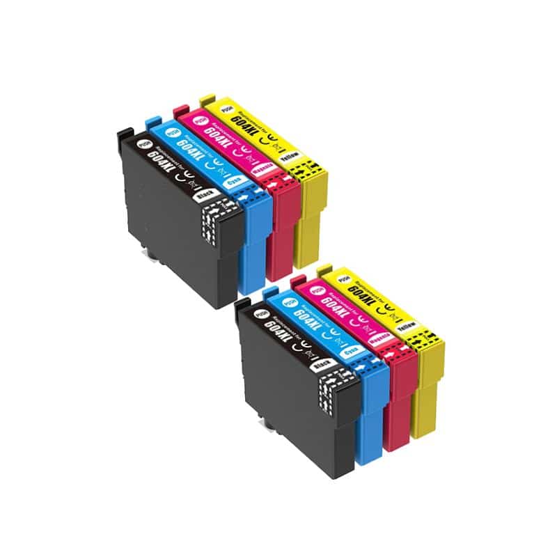 Rabatpakke  Epson 604  2x Bk- - -  Blækpatron 84 Ml Kompatibel 8stk