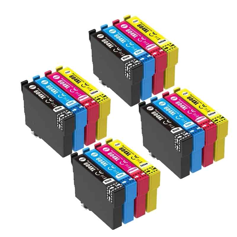 Rabatpakke  Epson 604  4x Bk- - -  Blækpatron 168 Ml Kompatibel 16stk