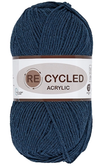 Recycled Acrylic  Mørk Blå  100    Nr  458