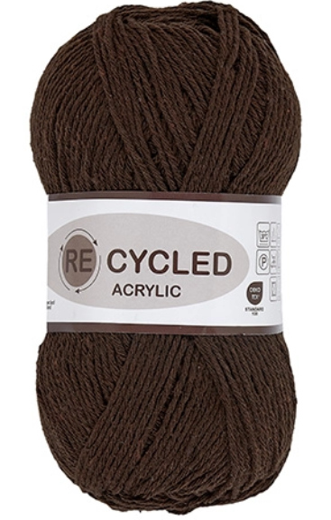 Recycled Acrylic  Mørk Brun  100    Nr  110