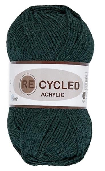 Recycled Acrylic  Mørk Grøn  100    Nr  72
