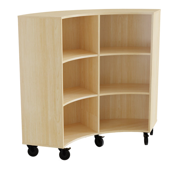 Reol Stig   Birk Laminat  -rum Buet 90  Med Hjul  Udv  Ryg