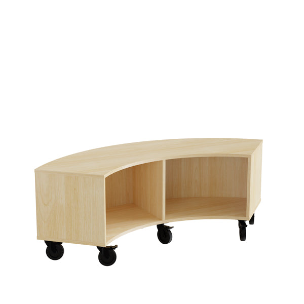 Reol Stig   Birk Laminat  -rum Buet 90  Med Hjul  Udv  Ryg