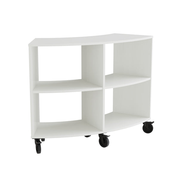 Reol Stig   Hvid Laminat  -rum Buet 60  Med Hjul