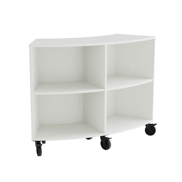 Reol Stig   Hvid Laminat  -rum Buet 60  Med Hjul  Indv  Ryg