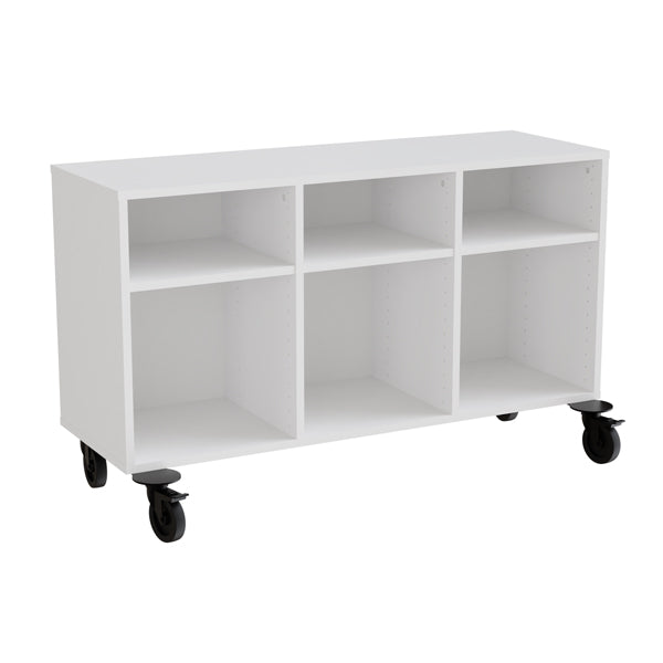 Reol Stig   Hvid Laminat   -rum Med Hjul